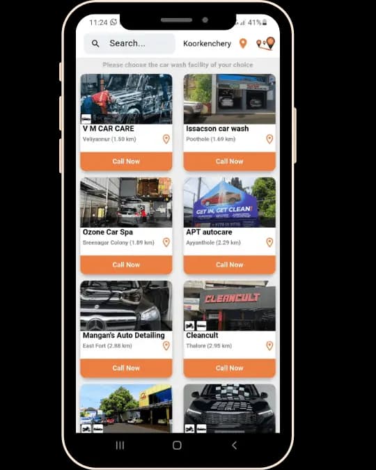 Spotit Car Wash screen